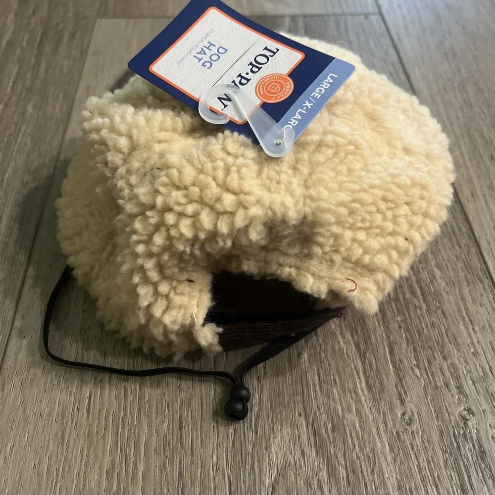 Top Paw Sherpa & Corduroy Hat For Dogs-New w/Tags LARGE/EXTRA LARGE